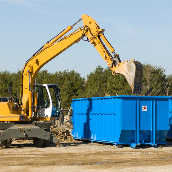 are there any restrictions on where a residential dumpster can be placed in Chappell